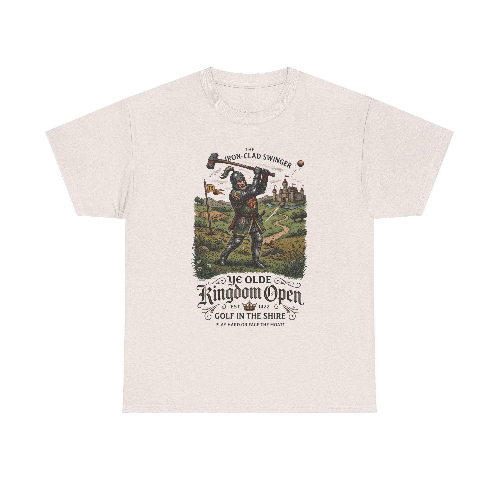 Golf T-Shirt — 'Ye Olde Kingdom Open' Vintage Medieval Golf Graphic Tee