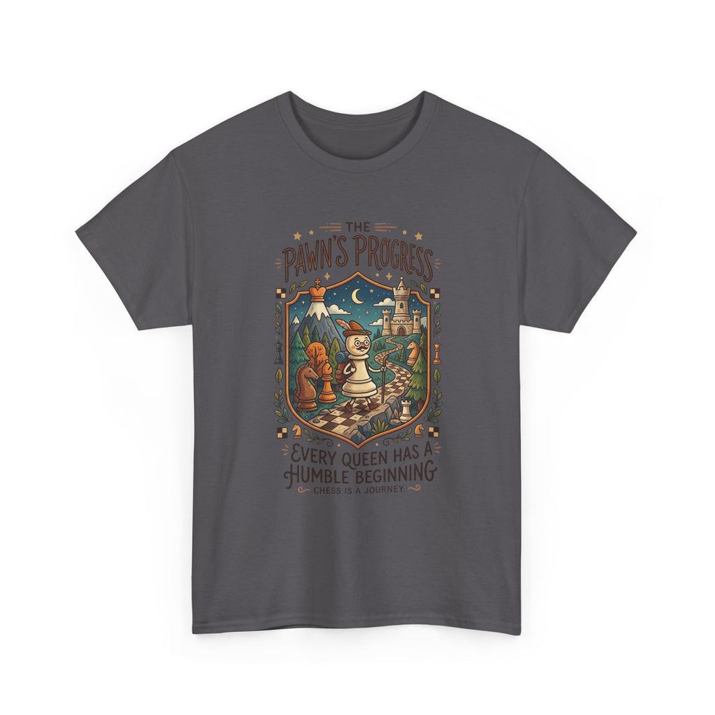 Chess 'The Pawn's Progress' T-Shirt — "Every Queen Has a Humble Beginning" Vintage Style Tee