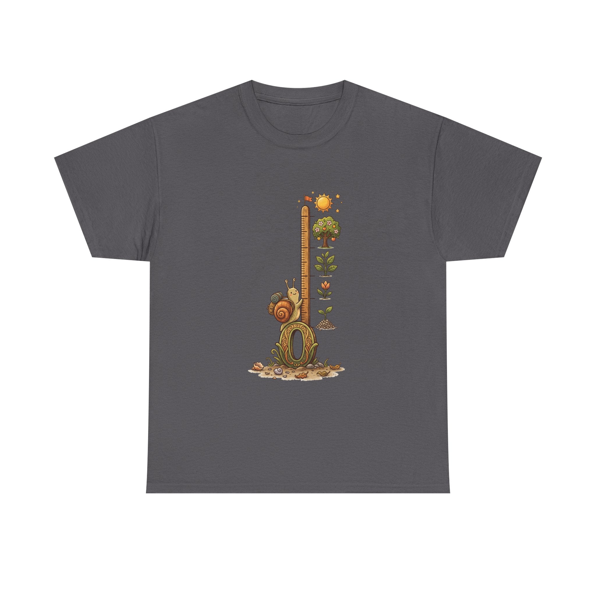 Growth Meter Graphic Tee — Cute Bear Planting Height Chart T-Shirt