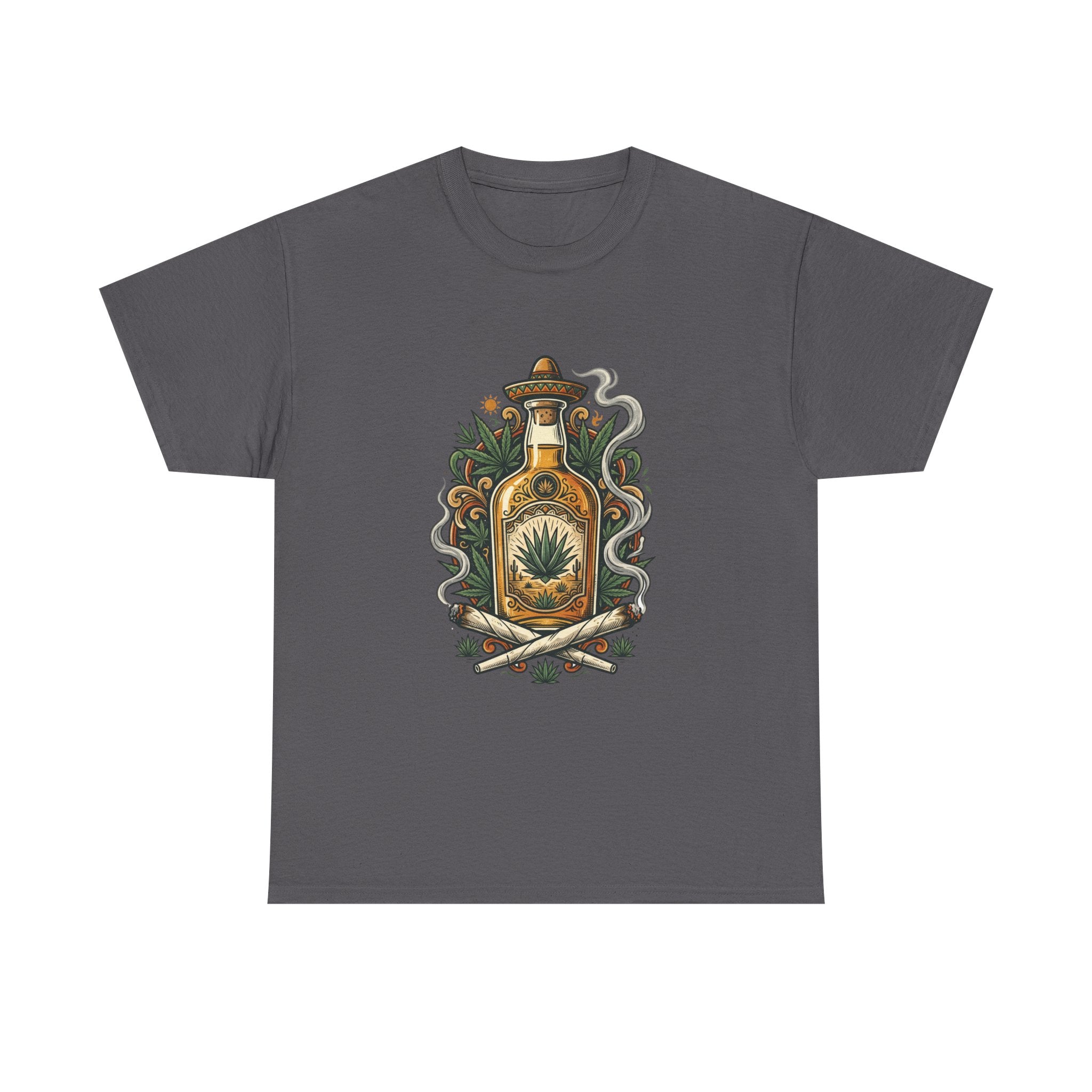 Tequila Bottle Graphic Tee — Agave Spirit Illustration T-Shirt