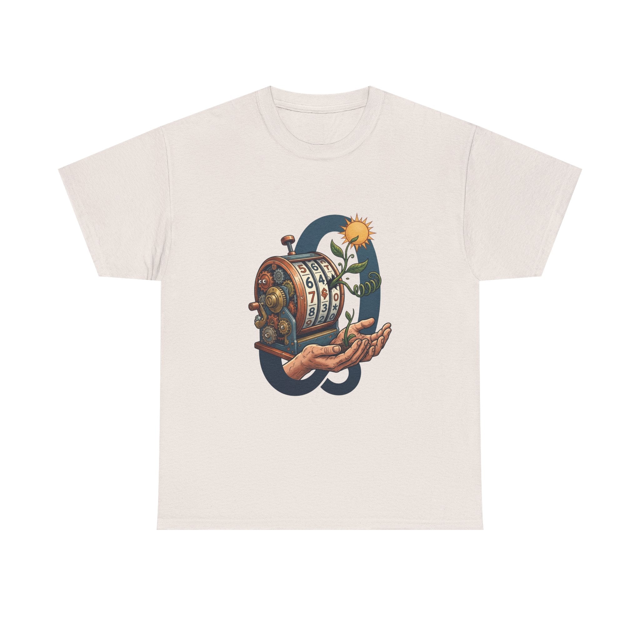 Vintage Slot Machine Tee — Retro Casino Art T-Shirt with Sunflower. idk