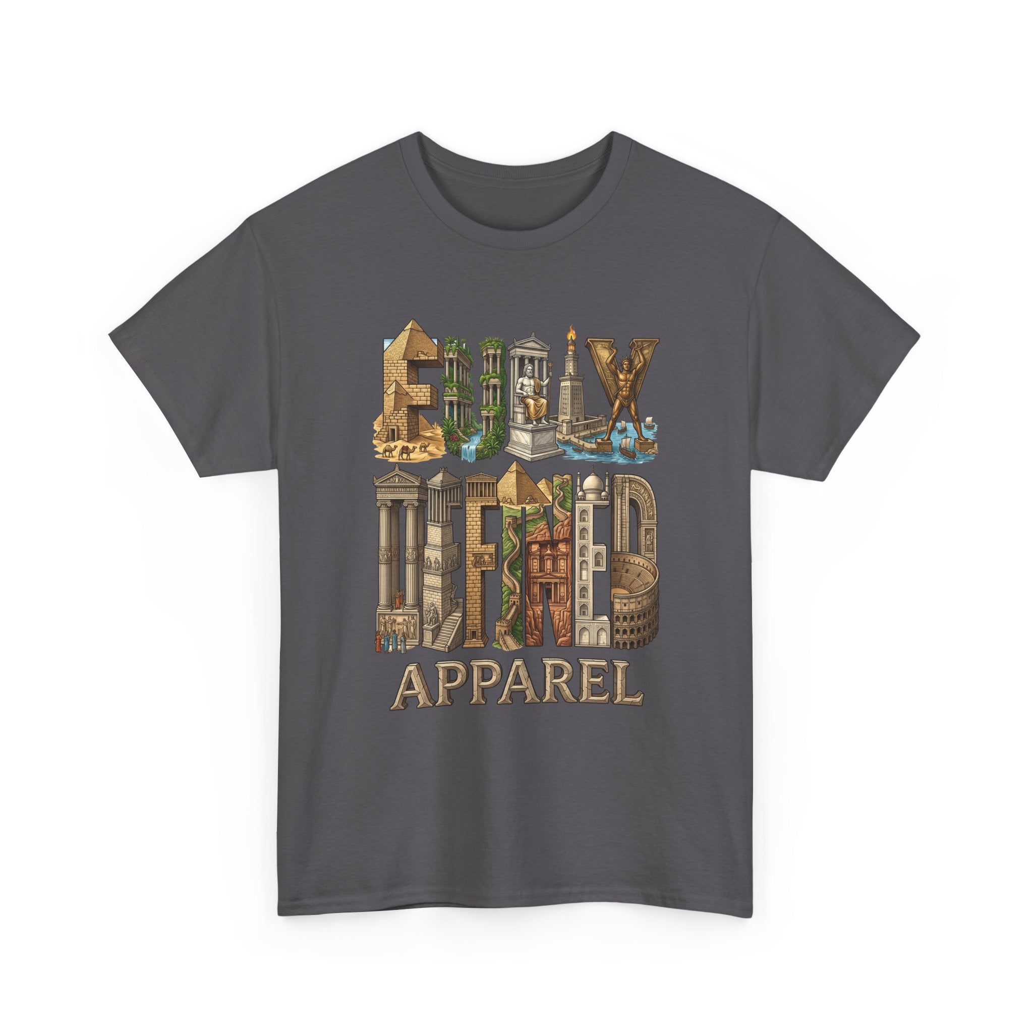 Fully Defined Apparel T‑Shirt — Wonders of the World Graphic Tee