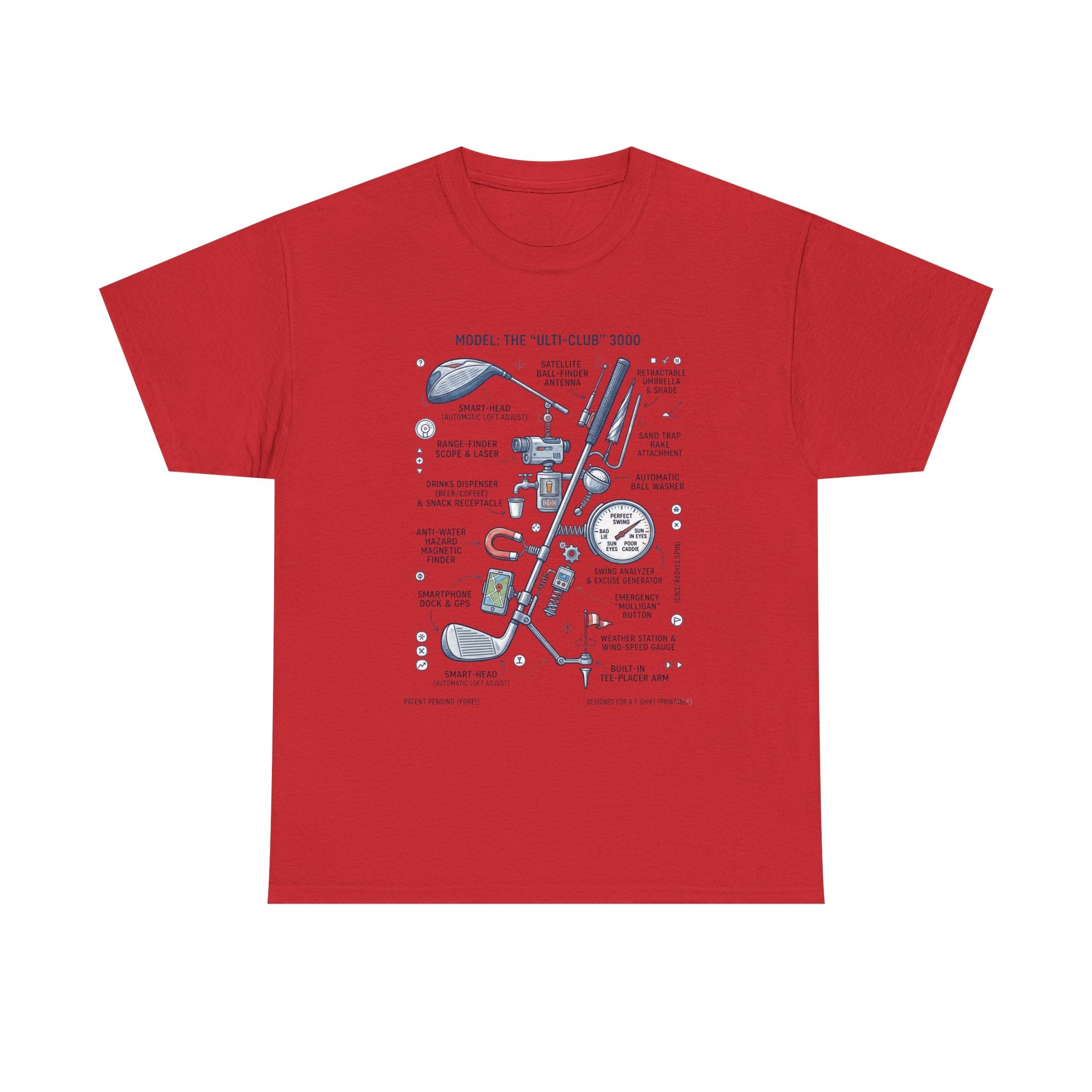 T-Shirt — Golf Club Diagram Vintage Schematic Tee