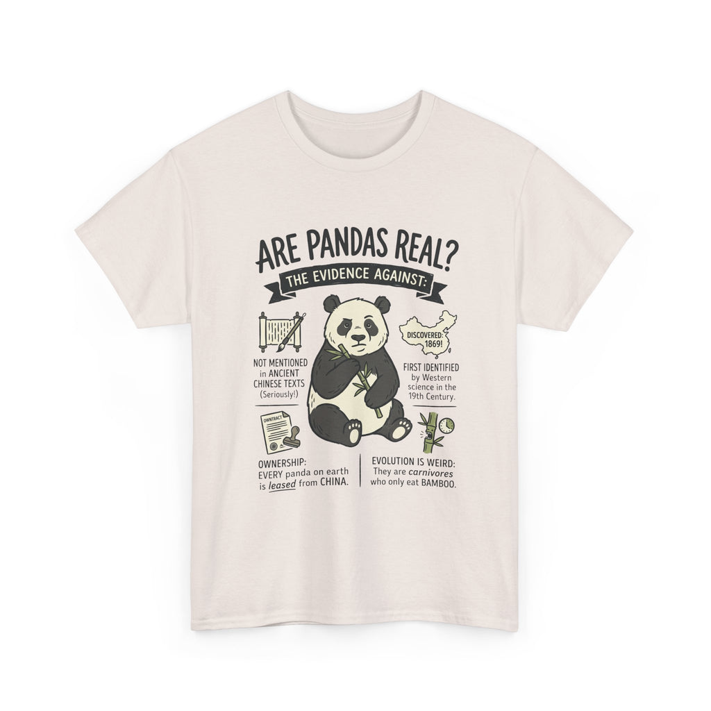 Are Pandas Real? Graphic Tee — Funny Panda Infographic T-Shirt