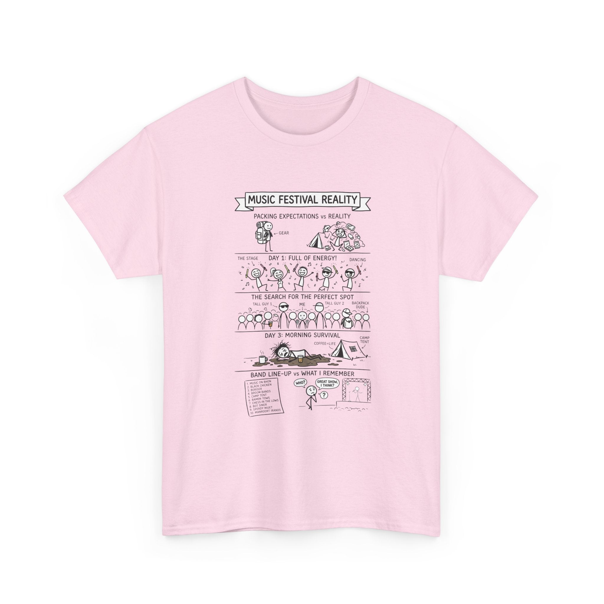 Music Festival Reality Tee – Funny Concert Comic Graphic T-Shirt