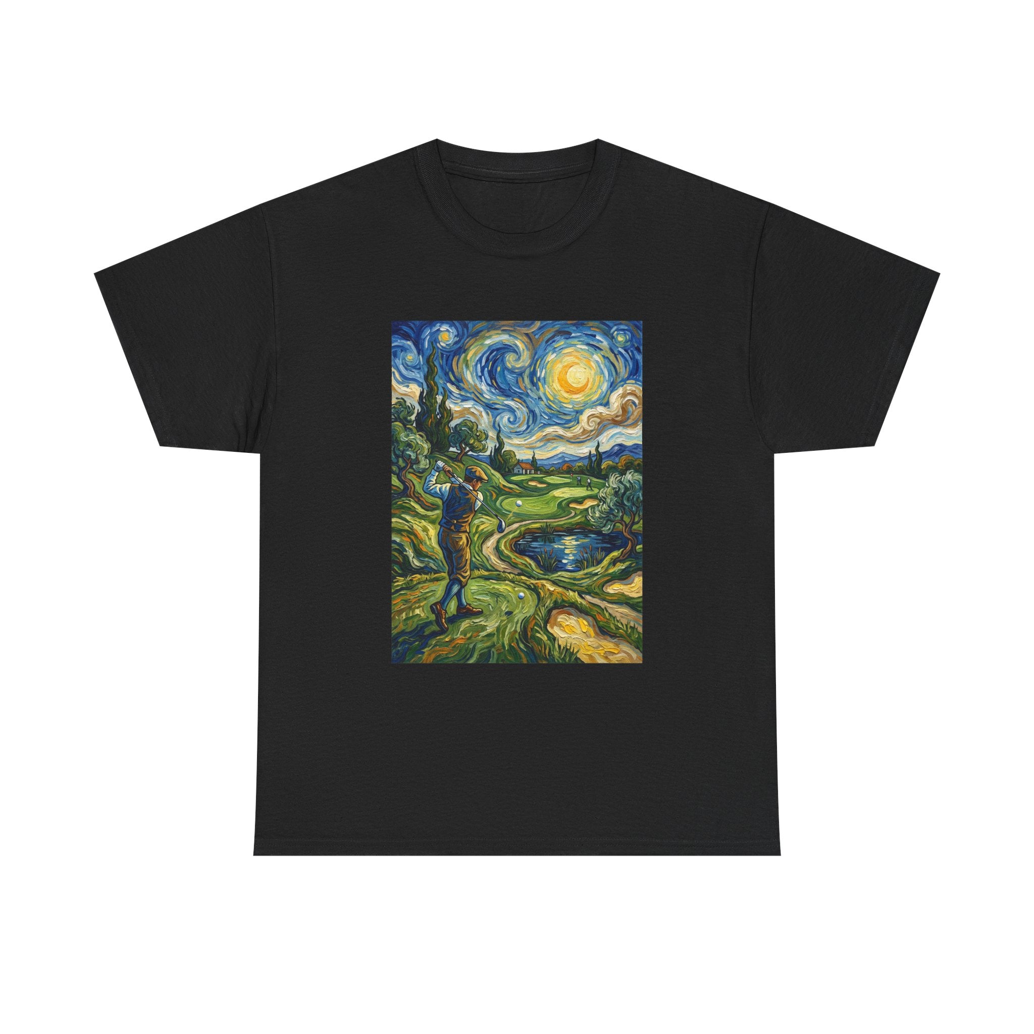 Golf Van Gogh Style T-Shirt — Starry Night Golf Artwork Tee