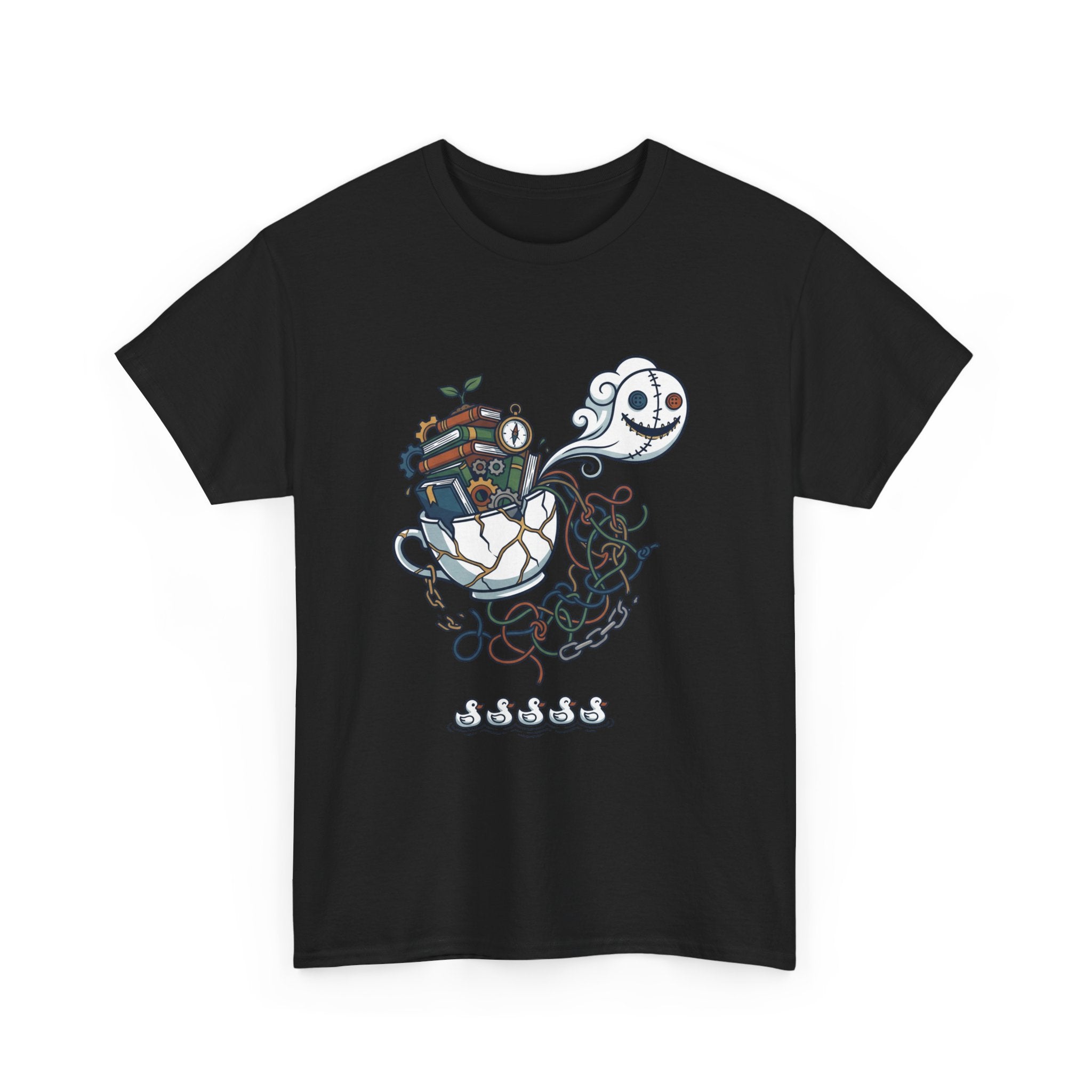 T-Shirt — Whimsical Ghost Ship Illustration Tee