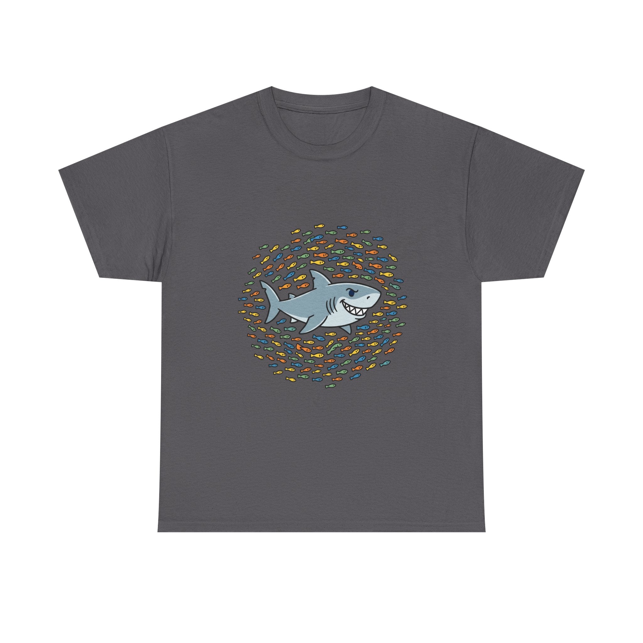 Shark and School Graphic Tee — Cute Ocean Kids Shirt