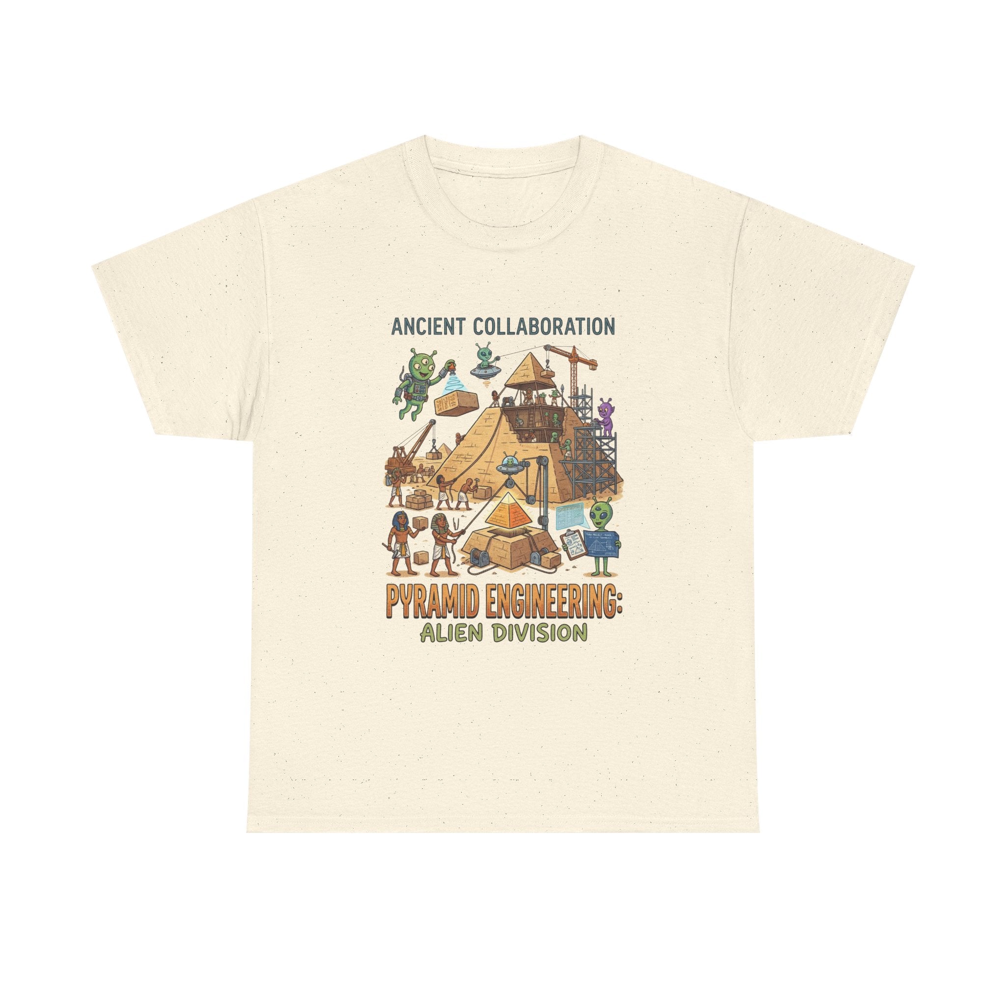 Pyramid Engineering Tee — "Ancient Collaboration" Alien Division Graphic Shirt
