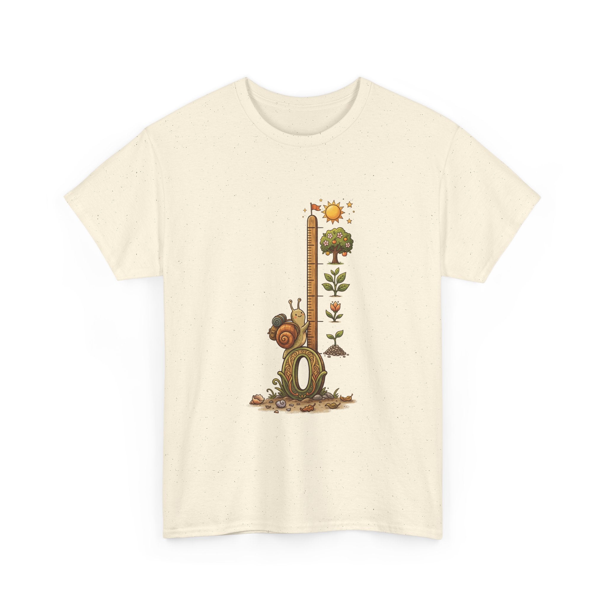 Growth Meter Graphic Tee — Cute Bear Planting Height Chart T-Shirt