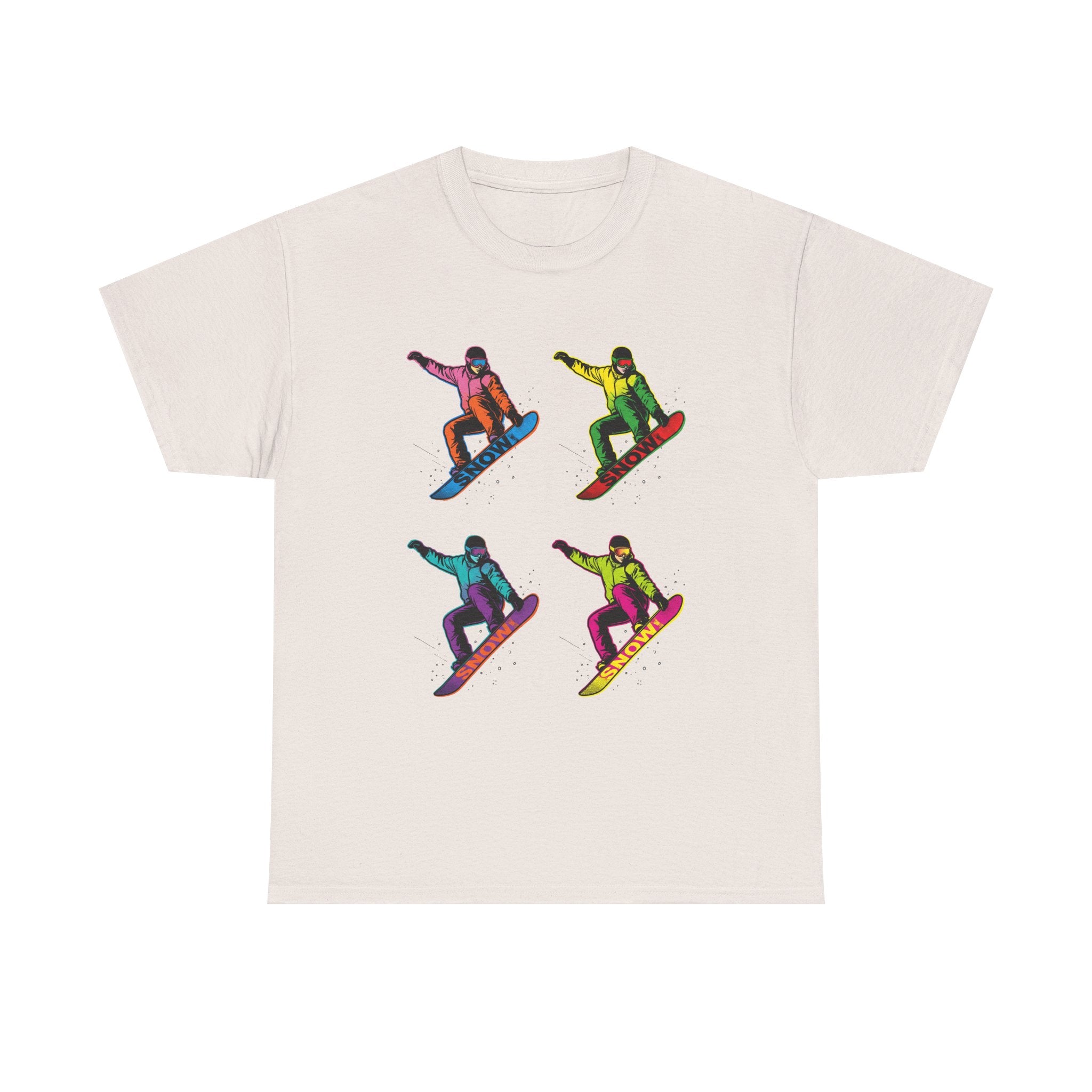Snowboarder Pop Art T-Shirt – Colorful Retro Snowboarding Graphic Tee