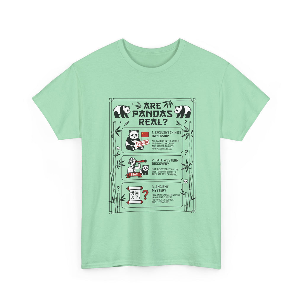 Are Pandas Real? Illustrated Infographic Tee - Funny Panda Facts T-Shirt