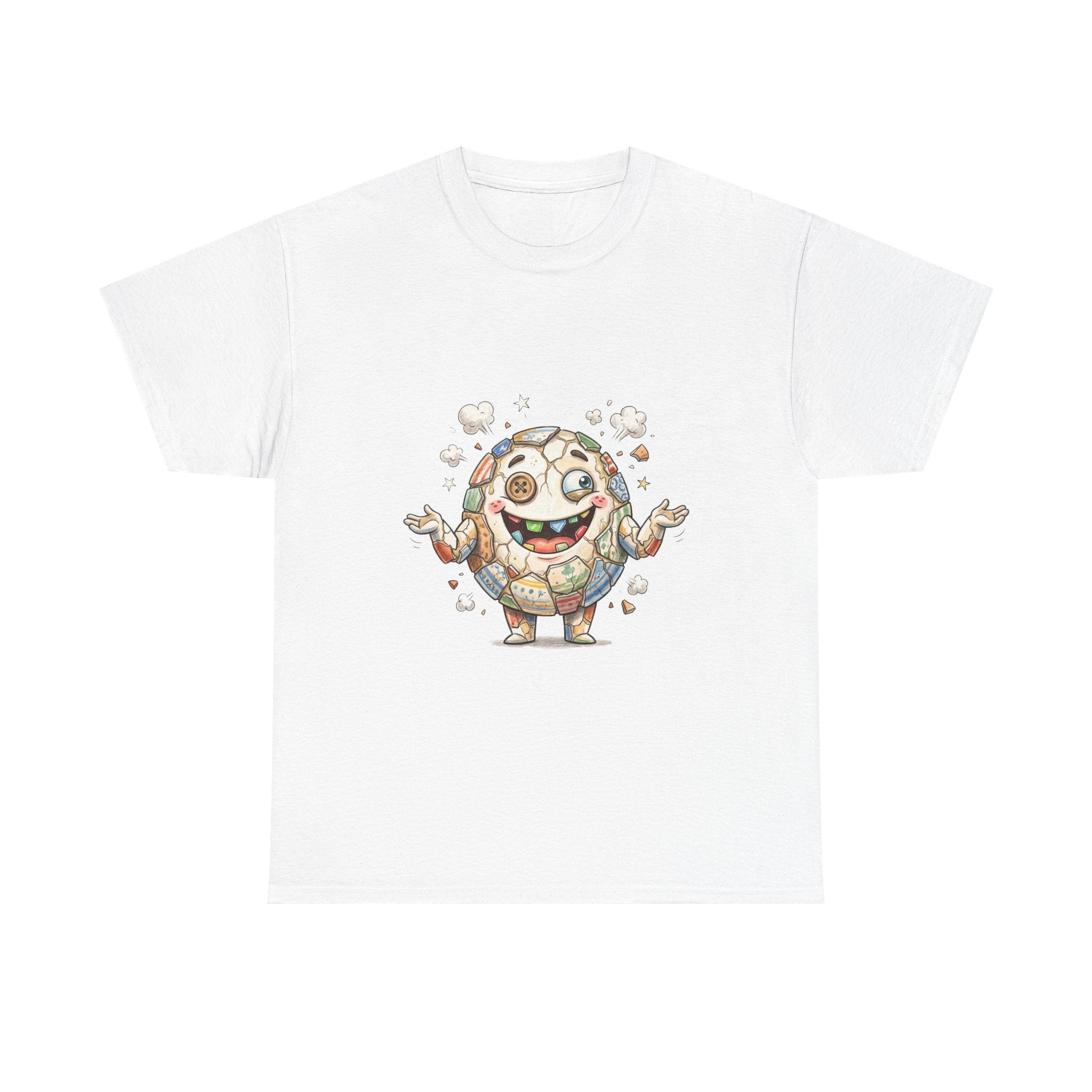 T-Shirt — Cute Kawaii Mosaic Egg Character Illustration Tee