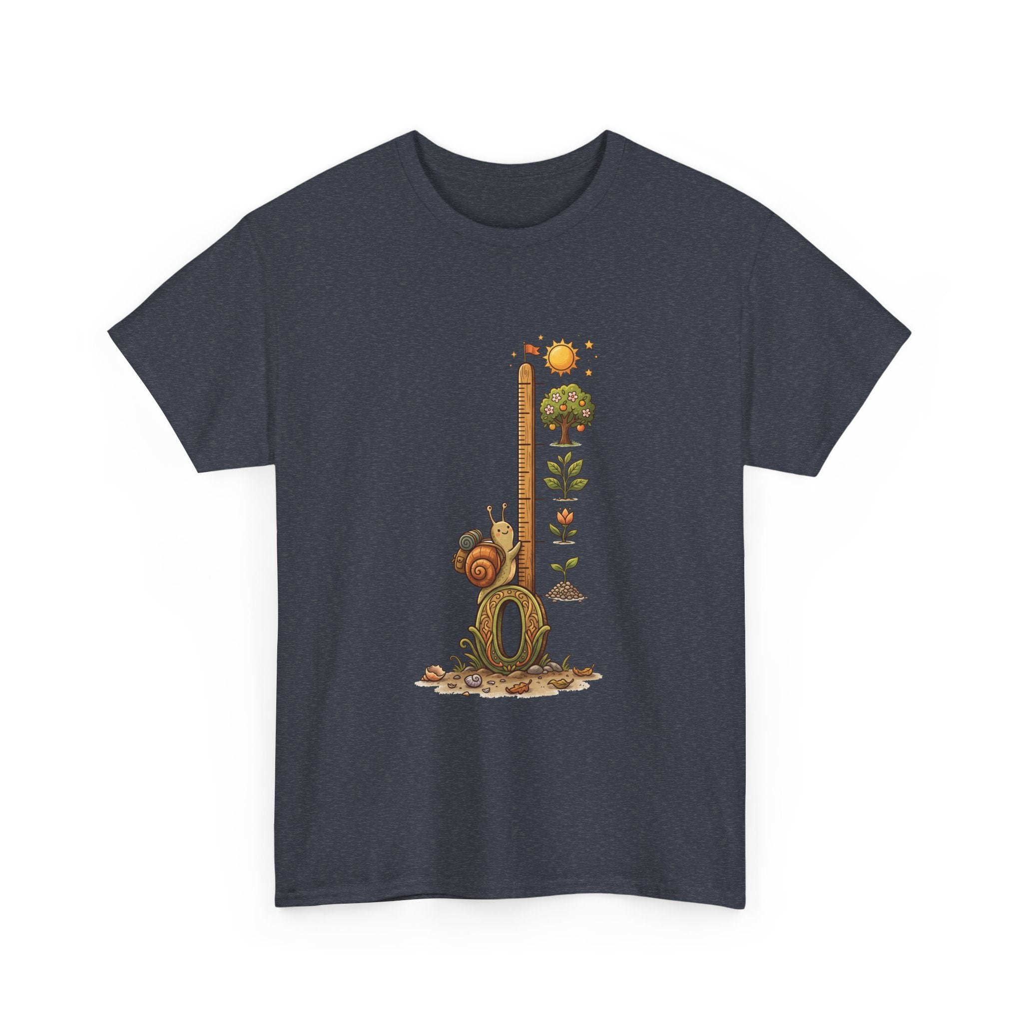 Growth Meter Graphic Tee — Cute Bear Planting Height Chart T-Shirt