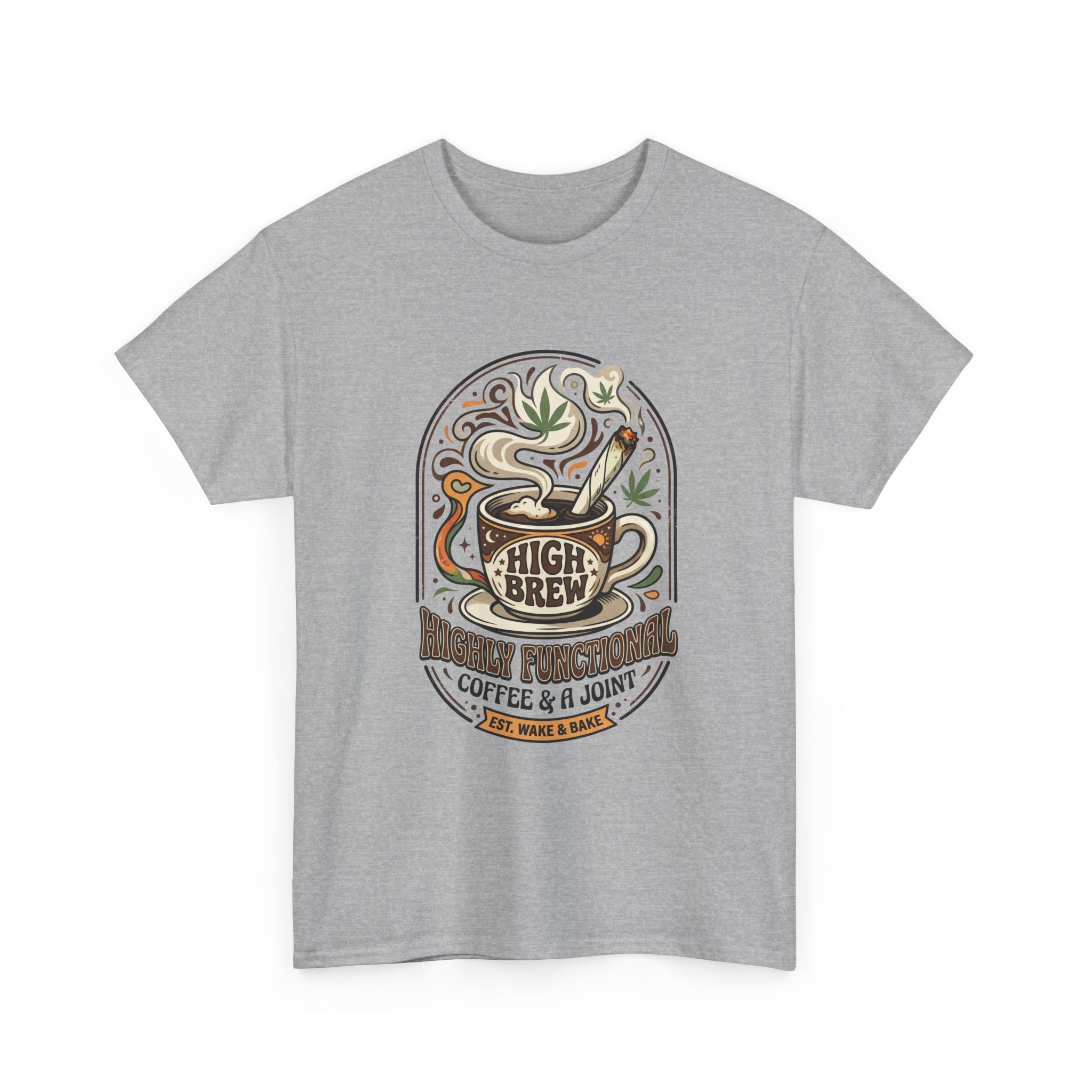 Coffee & Joint Tee — “High Brew” Graphic Coffee T‑Shirt