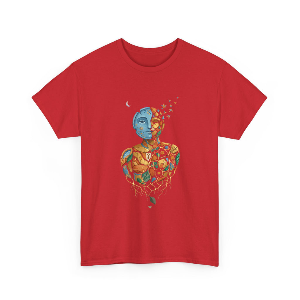 Abstract Mosaic Portrait T‑Shirt — Fragmented Face Art Tee