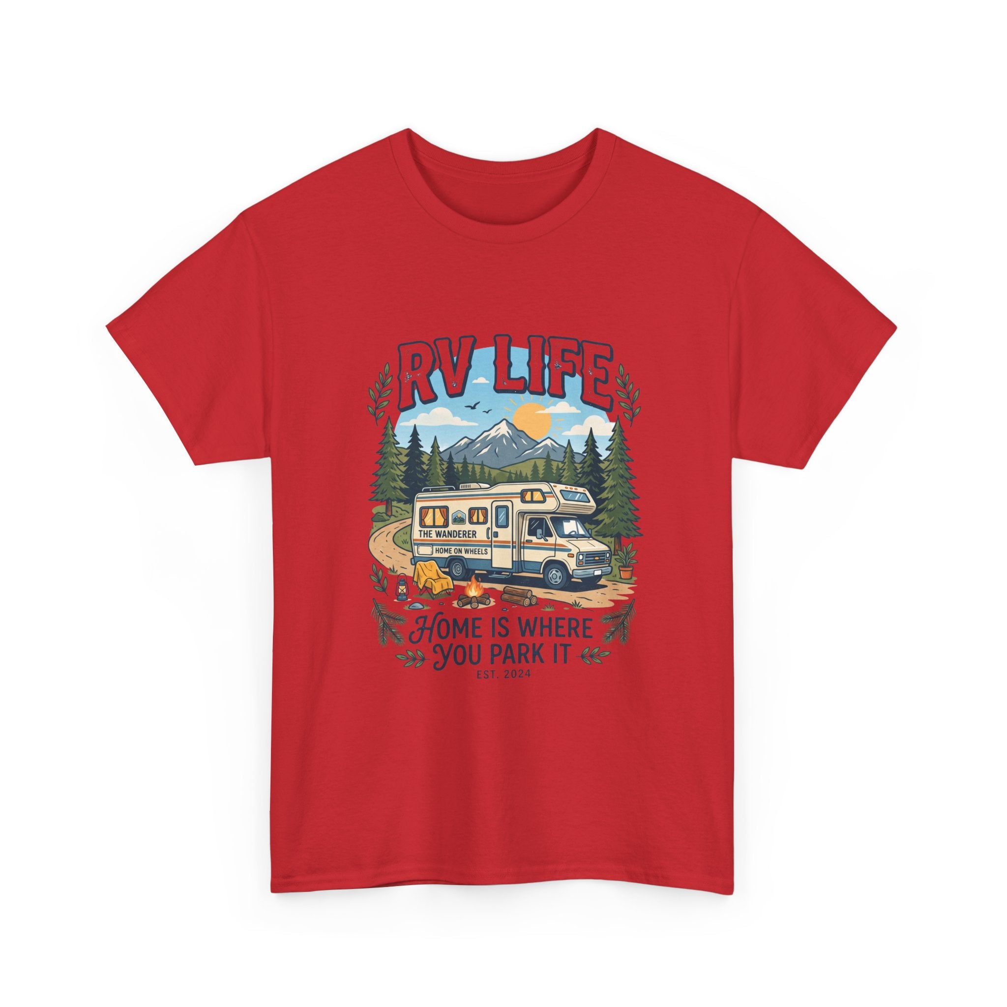 RV Life T-Shirt – “Home Is Where You Park It” Camper Tee for RVing & Outdoor Lovers