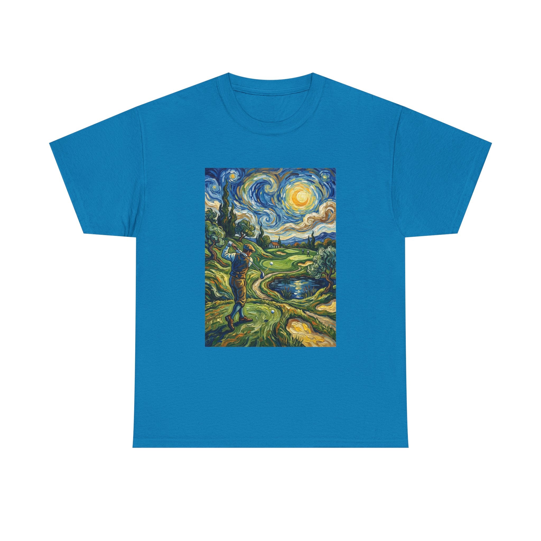 Golf Van Gogh Style T-Shirt — Starry Night Golf Artwork Tee