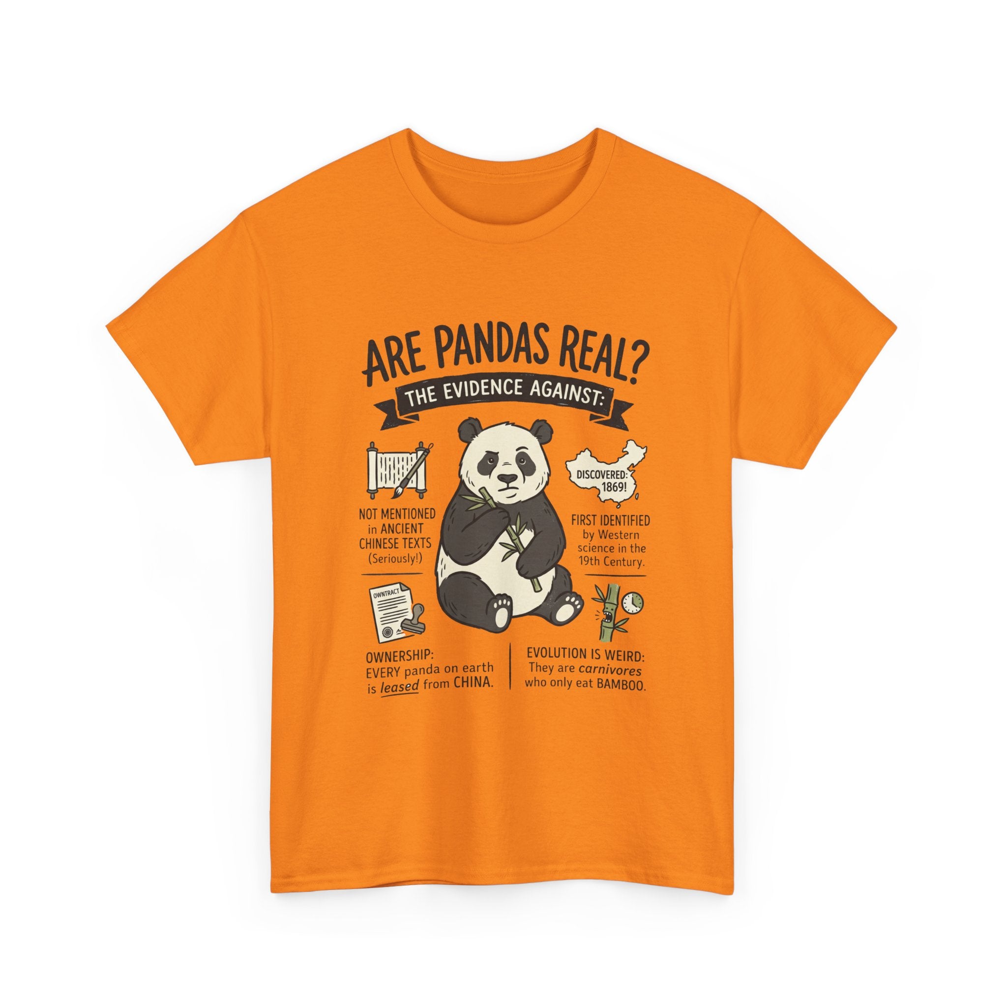 Are Pandas Real? Graphic Tee — Funny Panda Infographic T-Shirt